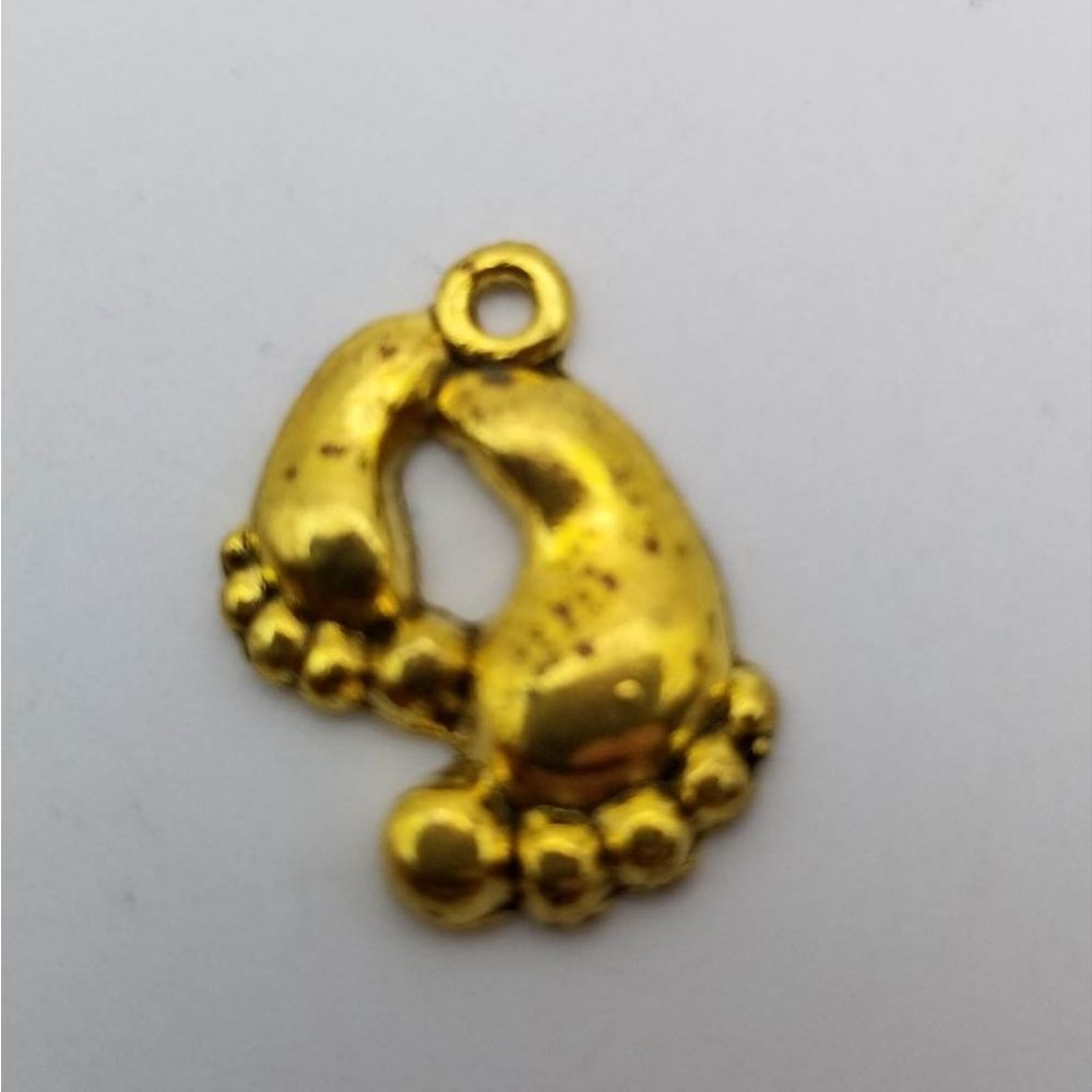Baby footprint charm pendant